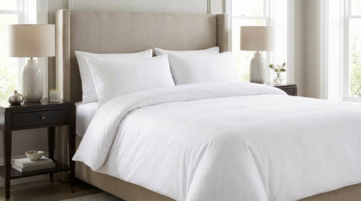 Emperor Duvet Cover Set White 100% Cotton 200 Thread Count