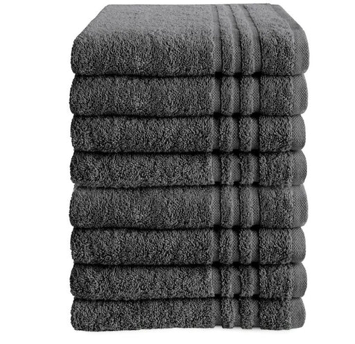 500 gsm Dark Grey Bath Towels Bulk Buy 100% Cotton Packs of 3, 6, 12 and 48