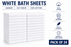 Luxury White Bath Sheets Towels 650gsm 90 x 150cm 100% Cotton Packs of 2, 10 and 24