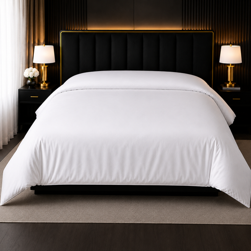 Caesar Duvet Cover 100% Cotton Sateen 400 Thread Count White
