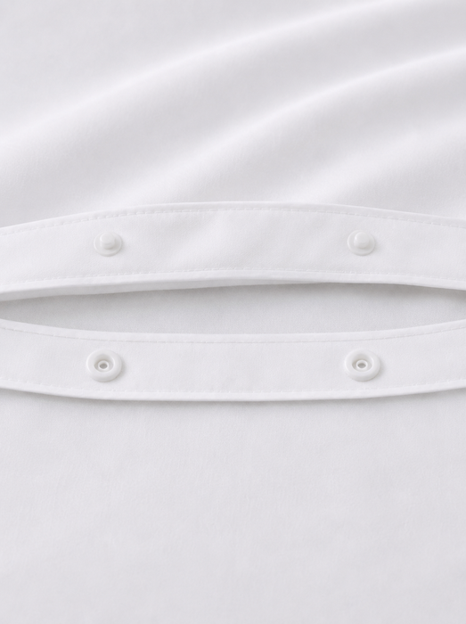 Emperor Duvet Cover Set White 100% Cotton Percale 400 Thread Count