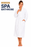 White Spa Bathrobe – Lightweight 300 GSM Velour & Terry Towelling Dressing Gown | Unisex