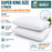 Super King Size 50 x 90 cm Zipped Pillow Cases Protectors Pack of 2 Quilted Microfibre Hypo Allergenic Soft Smooth Touch