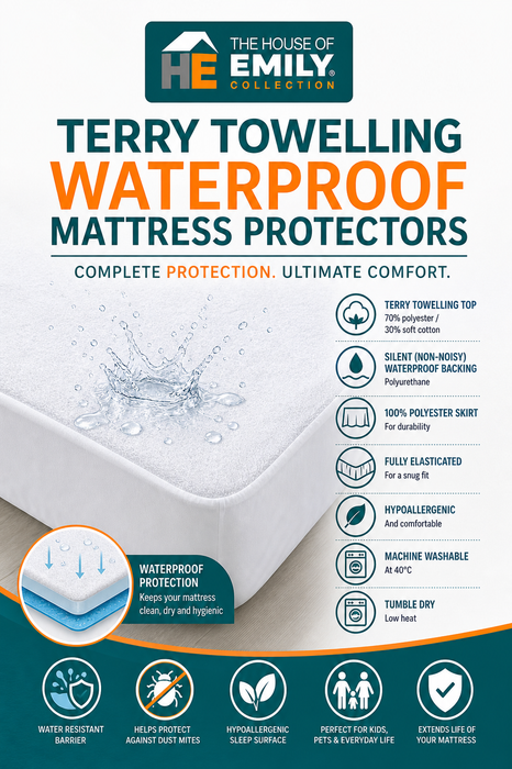 Emperor Mattress Protector 84" x 84" - Waterproof and Quilted