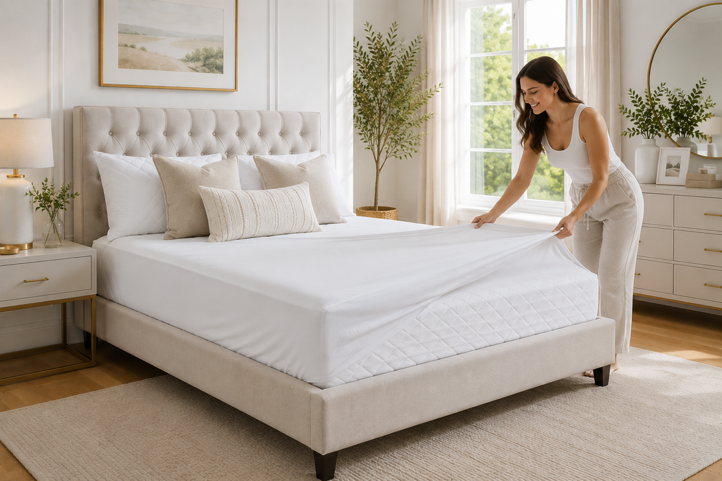 Fully Enclosed Quilted Mattress Protector Cover – Zipped Extra Deep Mattress Encasement