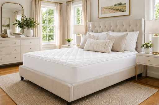 Quilted Mattress Protector Extra Deep Fully Elasticated 200 Tc Cover and Skirt