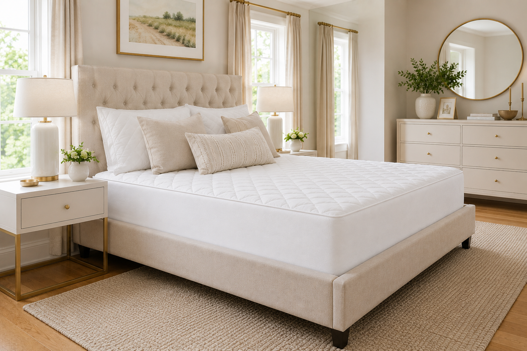 Quilted Mattress Protector Extra Deep Fully Elasticated 200 Tc Cover and Skirt