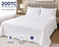 White Cotton Sateen Duvet Cover Set Double King 200 Thread Count 100% Cotton