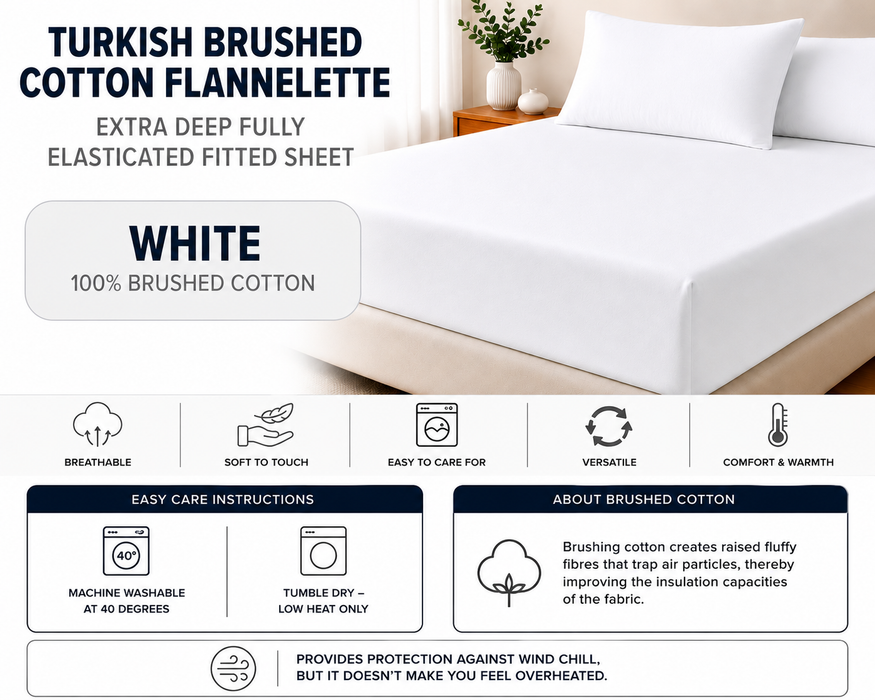 Emperor Fitted Sheet Extra Deep Up to 16" Depth | 6 Fabric Types