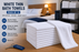 12 White Bath Towels 100% Cotton 320 GSM Thin Lightweight Towels Bulk Pack