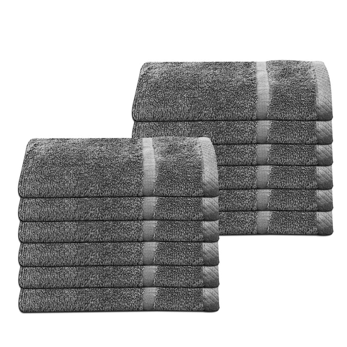 Grey Bath Towels Bulk Buy 100% Cotton 360 gsm Packs of 6, 12 and 48