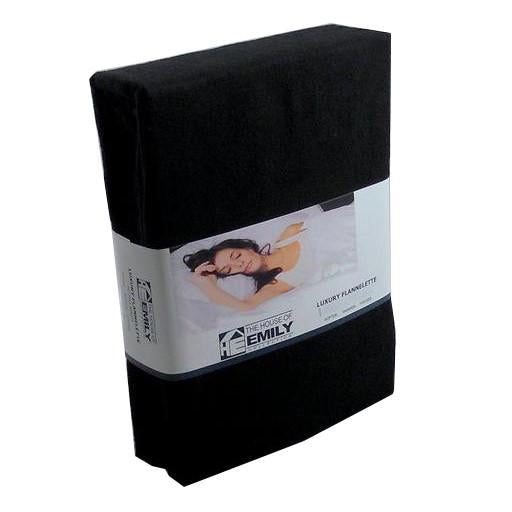 Brushed Cotton Flannelette Fitted Sheet Extra Deep Fully Elasticated | 10 Bed Sizes | 6 Colours