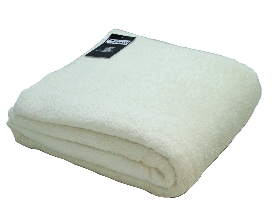 Jumbo Bath Sheet Extra Large 500gsm 100% Cotton 150cm x 200cm —