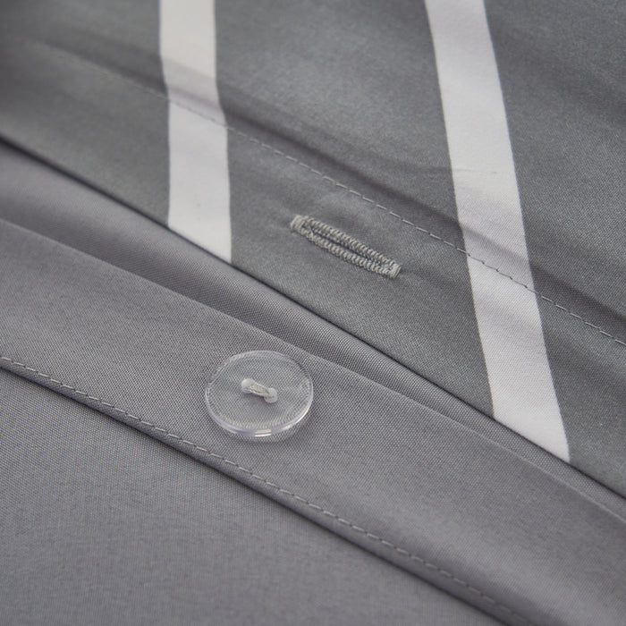 Microfibre Soft as Egyptian Cotton Printed Grey Herringbone Duvet Cover Sets