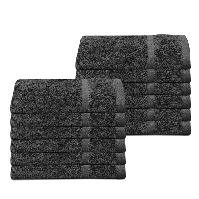 Dark Grey Hand Towels 100% Cotton 400 gsm Packs of 6, 12, 48 and 72