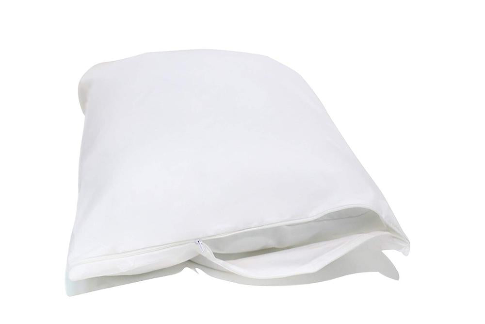 Super King Size 50 x 90 cm Zipped Pillow Cases Protectors Pack of 2 Quilted Microfibre Hypo Allergenic Soft Smooth Touch