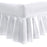 100% Cotton Fitted Frilled Valance Sheet Super King Size White 200 Tc