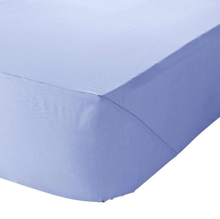Polycotton Plain Dyed Fitted Sheet | 6 Bed Sizes | Choice of 6 Colours | 8" to 16" Deep
