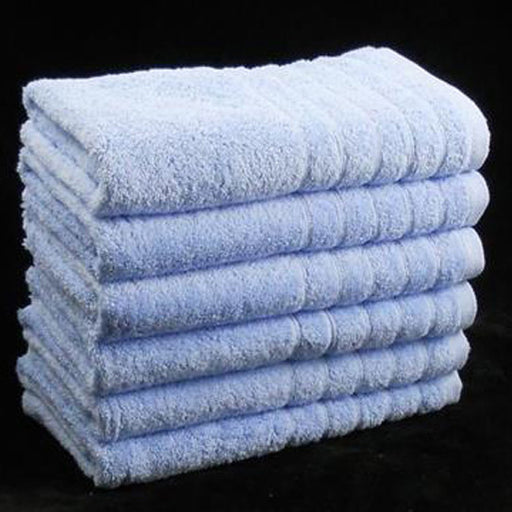 Face Towels Egyptian Cotton Sky Blue 525gsm Set of 12